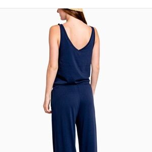 Michael Stars Deep Blue Sleeveless Jumpsuit